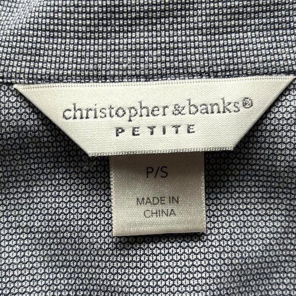 Christopher & Banks Y2K-inspired Small Gray Cotton Button Up Vest Coquette Style - Picture 4 of 7